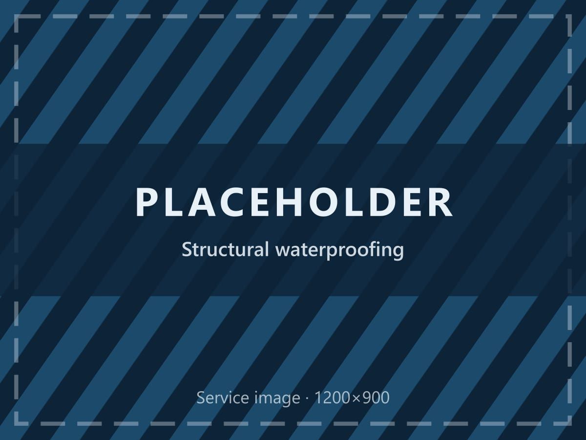 Placeholder image: structural waterproofing being applied to a basement wall